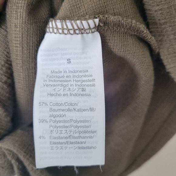 J Crew Olive Textured V-neck Tie-Front Tee - Picture 5 of 5